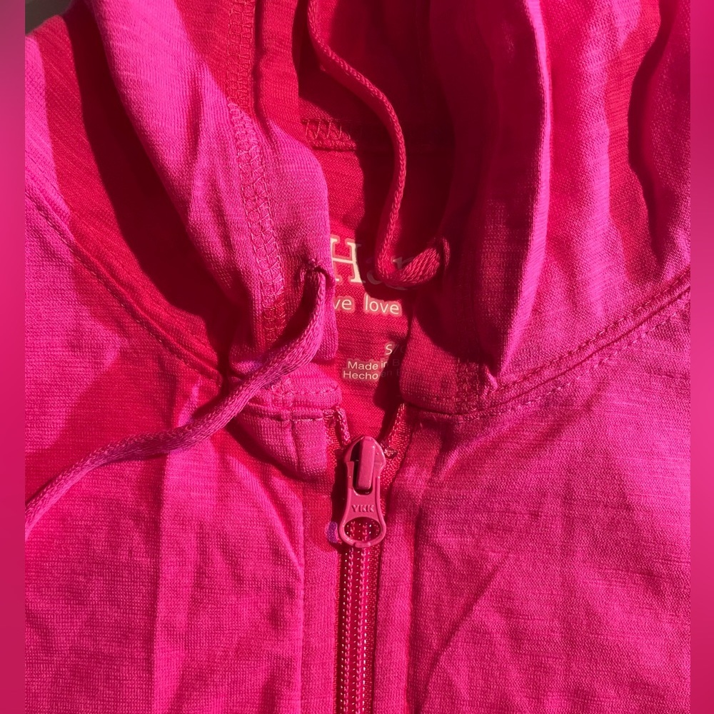 HANES woman’s zip front sweatshirt hoodie Pink Small NWOT - Picture 6 of 8